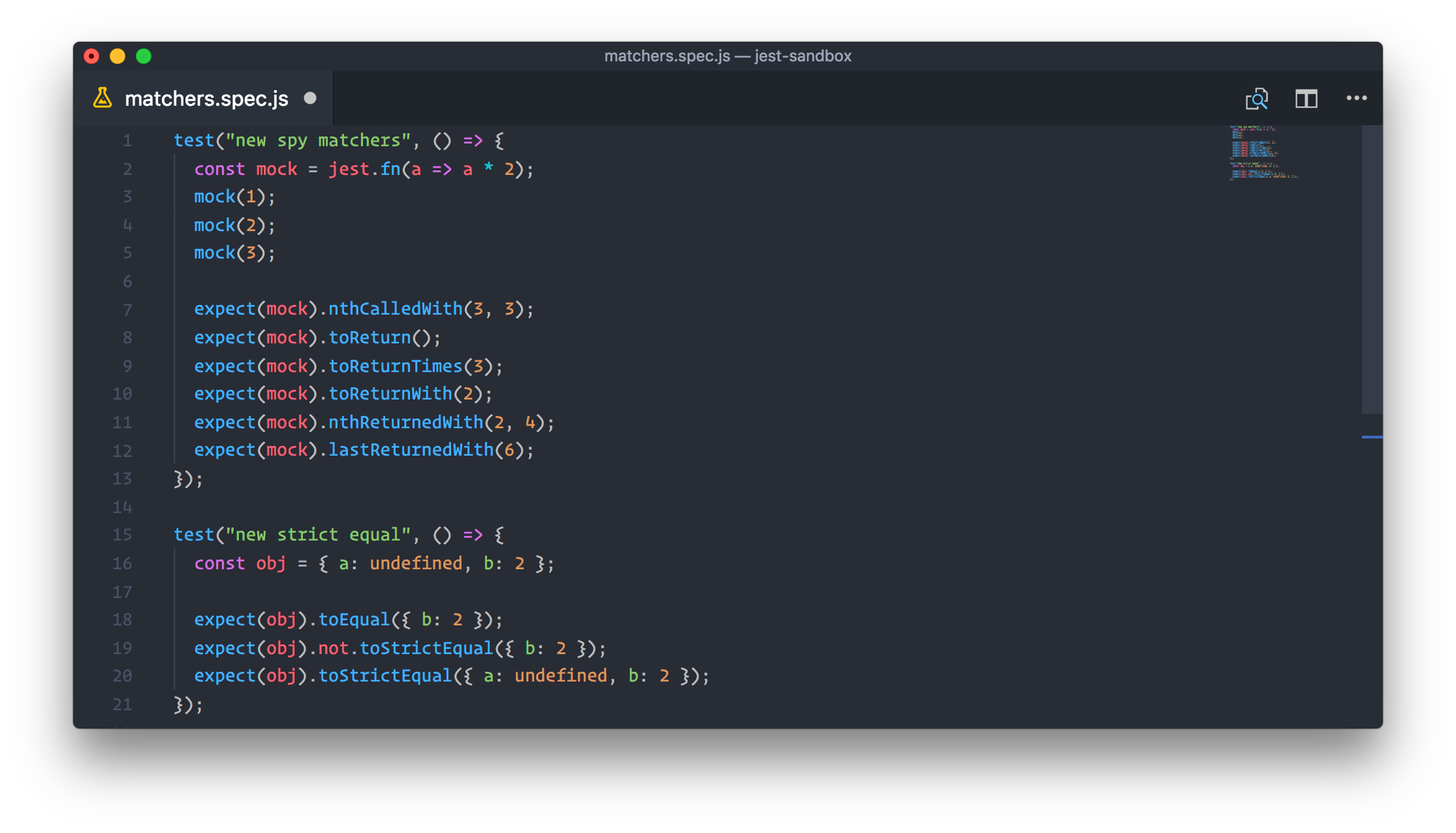 Nuevos matchers en acción